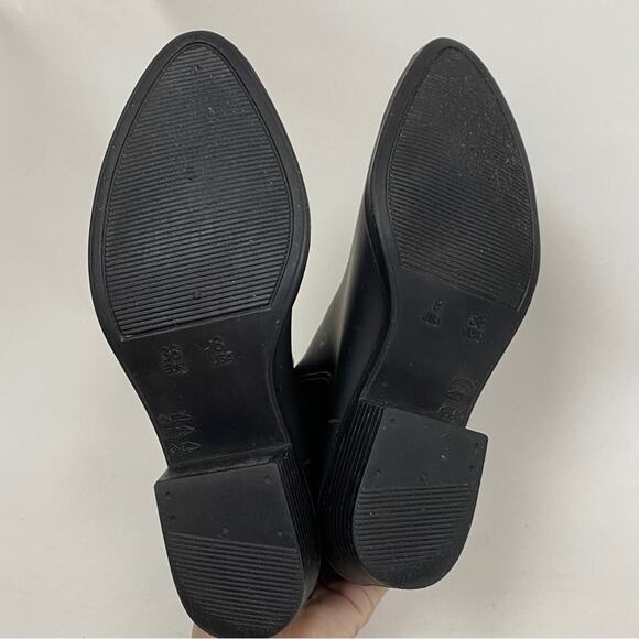 Jeffrey Campbell Black Pull on Rain Boots Chelsea Bootie Havana Rubber US 8 - Picture 11 of 11